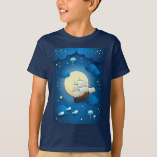 Fantasy Night with Flying Vessel T-Shirt