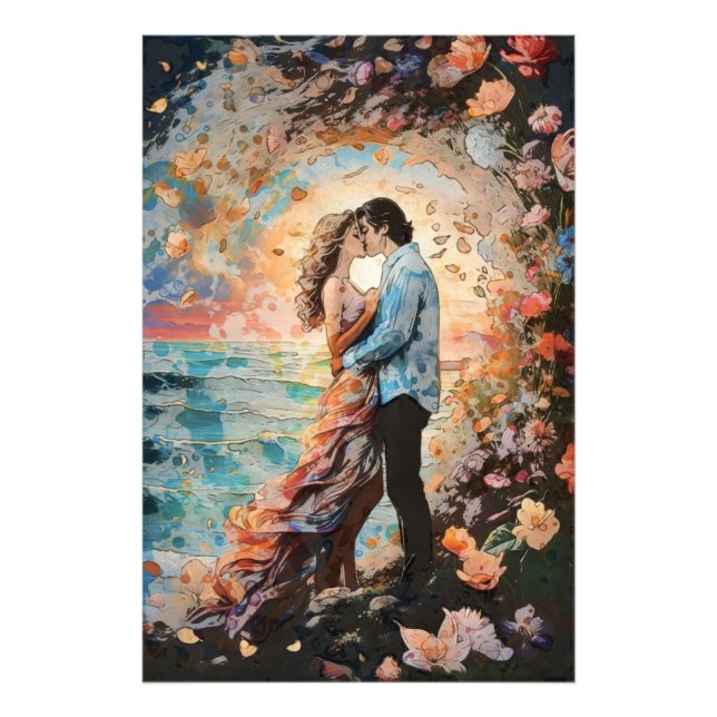 *~* Fantasy Ocean Couple Romantic AP51 Hai-t Photo Print (Front)