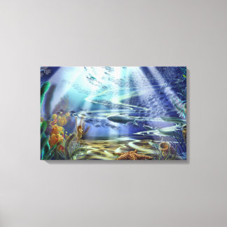 Fantasy Ocean Floor 16x25  Wrapped Canvas