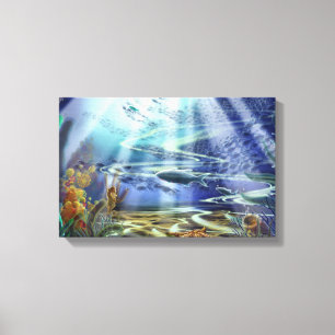 Fantasy Ocean Floor Wrapped Canvas