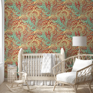 Fantasy Paisley Ornaments Seamless Pattern 11 Wallpaper