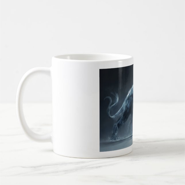 Fantasy panther monster  coffee mug (Left)