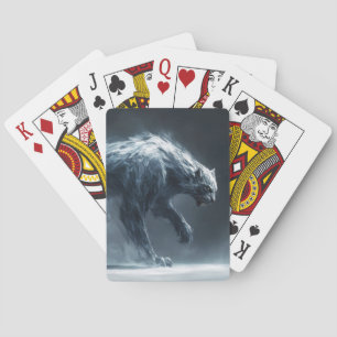 Fantasy panther monster playing cards
