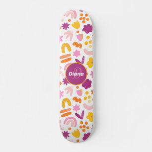 Fantasy pattern Personalised Monogram Skateboard