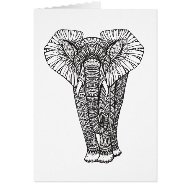 Fantasy Patterned Elephant Doodle (Front)