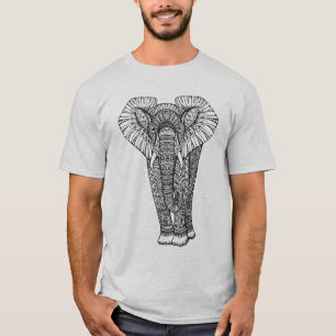 Fantasy Patterned Elephant Doodle T-Shirt