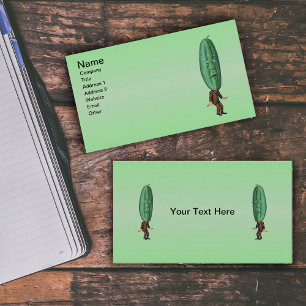 Fantasy Pickle Man Brown Suit Business Card