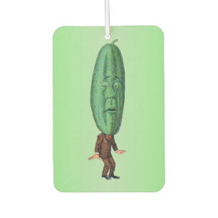 Fantasy Pickle Man Brown Suit Car Air Freshener