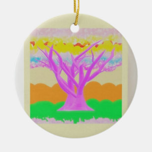 Fantasy picture parade with soft paster colours ceramic tree decoration