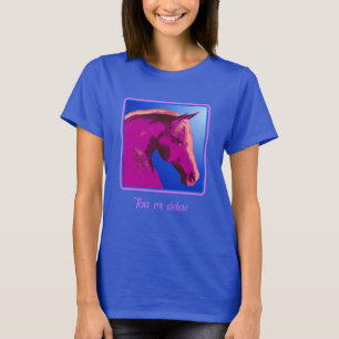Fantasy Pink Horse Face Personalised T-Shirt