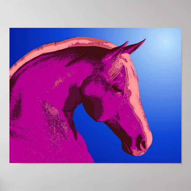 Fantasy Pink Horse Face Poster (Front)