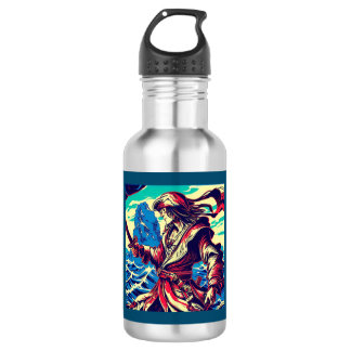 Fantasy Pirate Anime - Woodcut 2 532 Ml Water Bottle