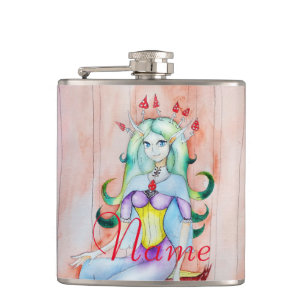 Fantasy Pixie Fairy Thunder_Cove Hip Flask