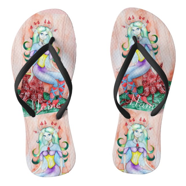 Fantasy Pixie Fairy Thunder_Cove Jandals (Footbed)