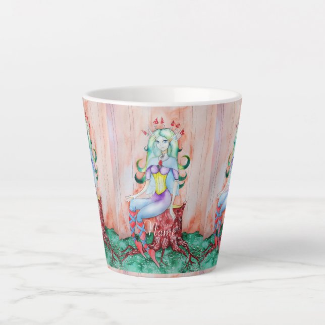 Fantasy Pixie Fairy Thunder_Cove Latte Mug (Front)