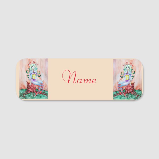 Fantasy Pixie Fairy Thunder_Cove Name Tag (Front)