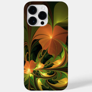 Fantasy Plant Abstract Green Rust Brown Fractal Case-Mate iPhone 14 Pro Max Case