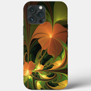 Fantasy Plant Abstract Green Rust Brown Fractal iPhone 13 Pro Max Case