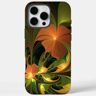 Fantasy Plant Abstract Green Rust Brown Fractal iPhone 16 Pro Max Case