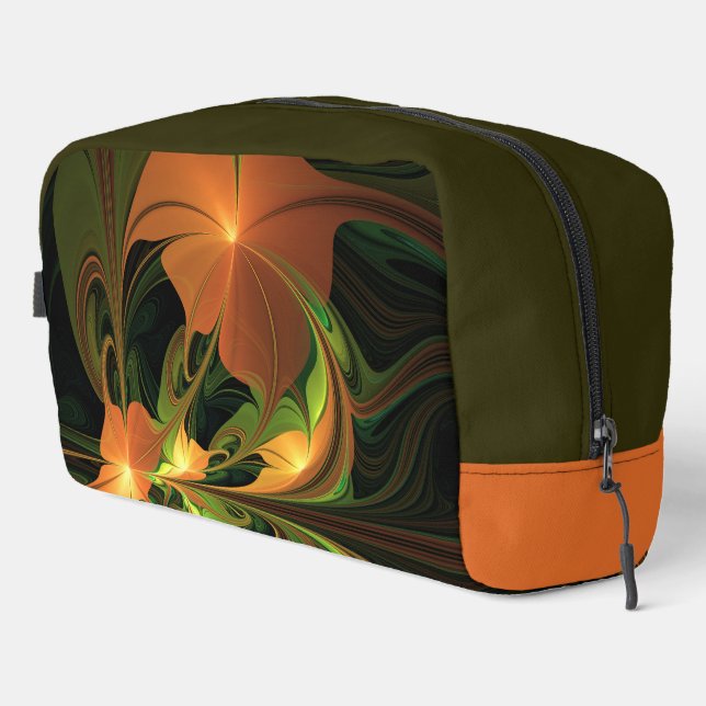 Fantasy Plant Abstract Green Rust Brown Fractal Dopp Kit (Right Corner)