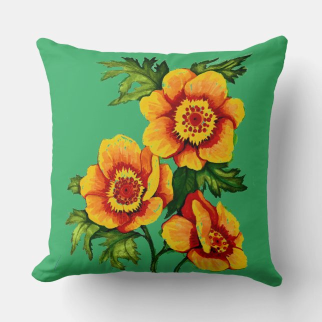 Fantasy Poppies   Cushion (Front)