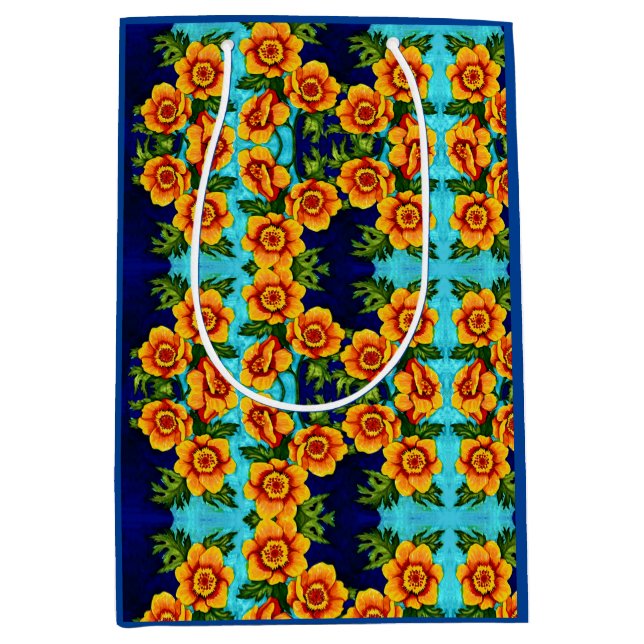 Fantasy Poppies   Medium Gift Bag (Front)