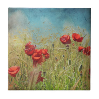 Fantasy poppies tile