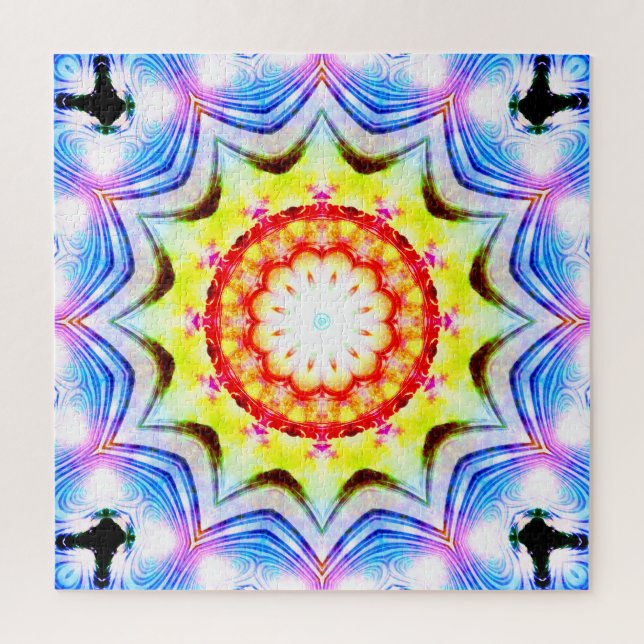 Fantasy Priest Mage Magial Vibrant Mandela Jigsaw Puzzle (Vertical)