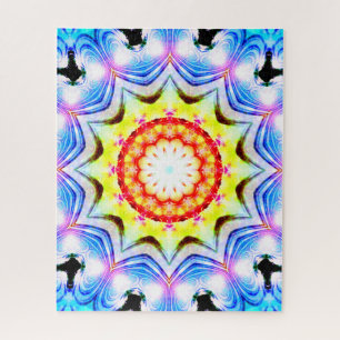 Fantasy Priest Mage Magial Vibrant Mandela Jigsaw Puzzle