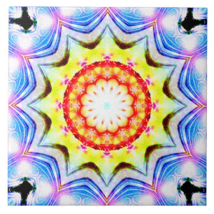 Fantasy Priest Mage Magical Vibrant Mandela Tile