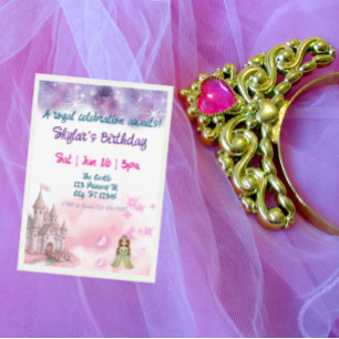 Fantasy Princess Castle Birthday  Invitation