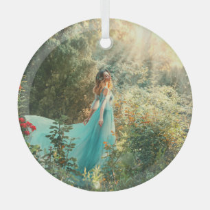 Fantasy Princess: Summer Nature Vintage. Glass Tree Decoration