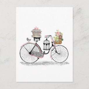 Fantasy push bike postcard