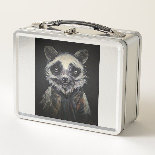 Fantasy Racoon Metal Lunchbox (Front)
