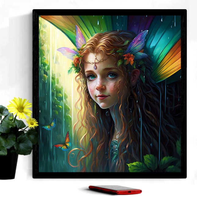  Fantasy Rainbow Fairy Girl Poster (Creator Uploaded)