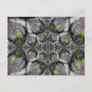 Fantasy Rainbow Fractal Art Postcard