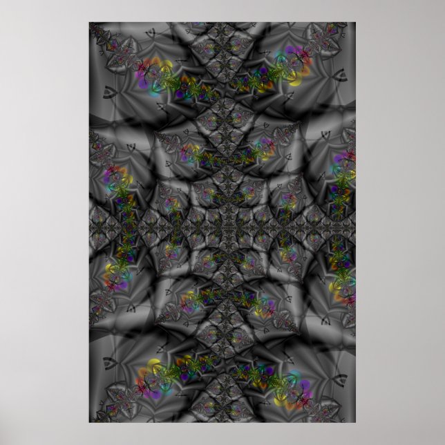 Fantasy | Rainbow Fractal Art Poster (Front)