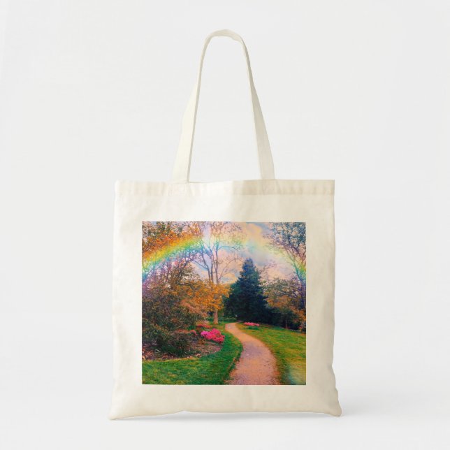 Fantasy Rainbow Garden Tote Bag (Front)