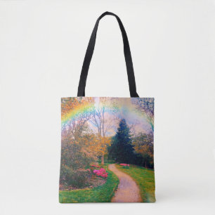 Fantasy Rainbow Garden Tote Bag