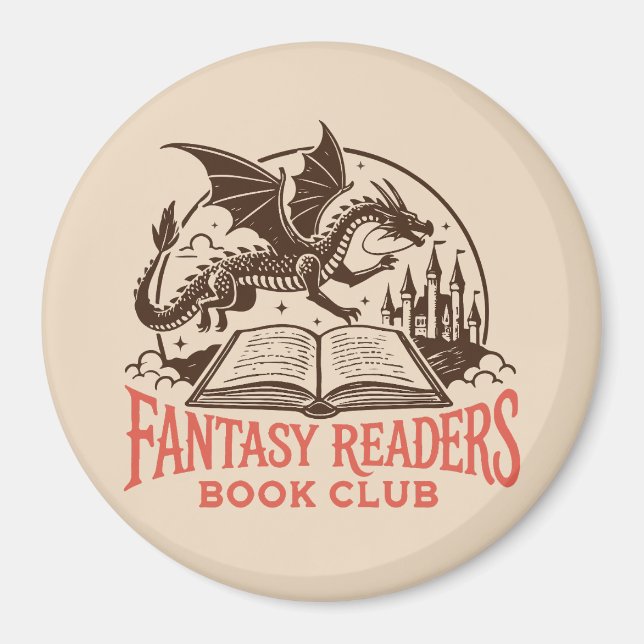 Fantasy readers book club magnet (Front)