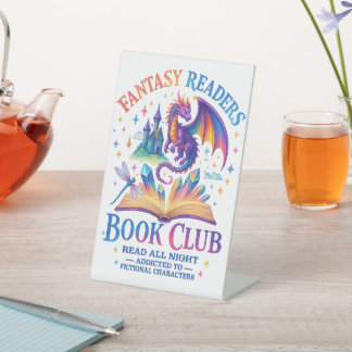 Fantasy Readers Book Club.... Pedestal Sign