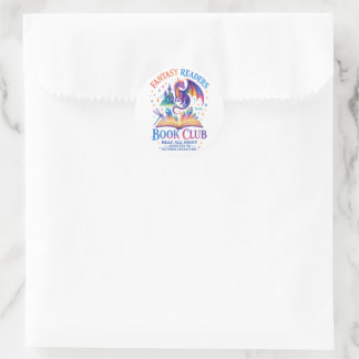 Fantasy Readers.... Classic Round Sticker