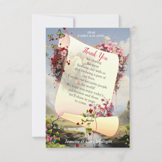 Fantasy Realms of Magic Scenery designs RSVP Card (Front)
