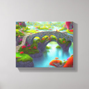 Fantasy River Gardens Canvas Print