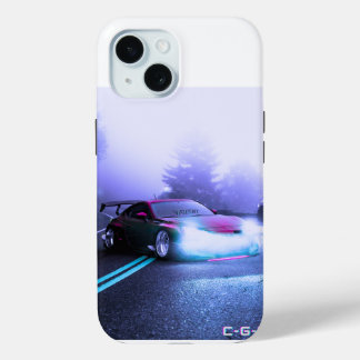 fantasy roadside sports car on iphone15 case mate