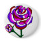 Fantasy Rose Round Button