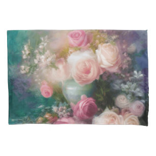 Fantasy Roses Painted In All Colors Pillowcase