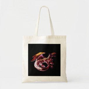 Fantasy Ruby Red Dragon Tote Bag
