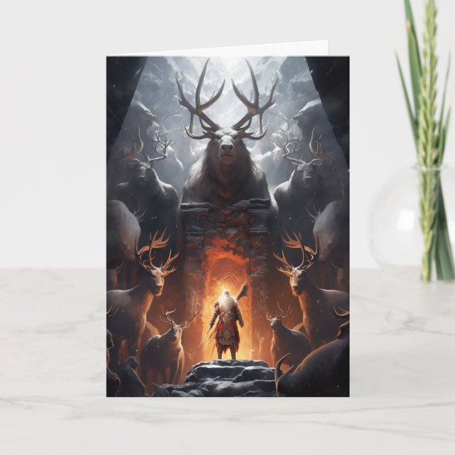 Fantasy Santa Christmas Card (Front)