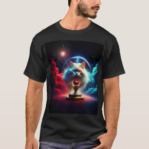 Fantasy Scene: Cat In A Globe With Apple T-Shirt